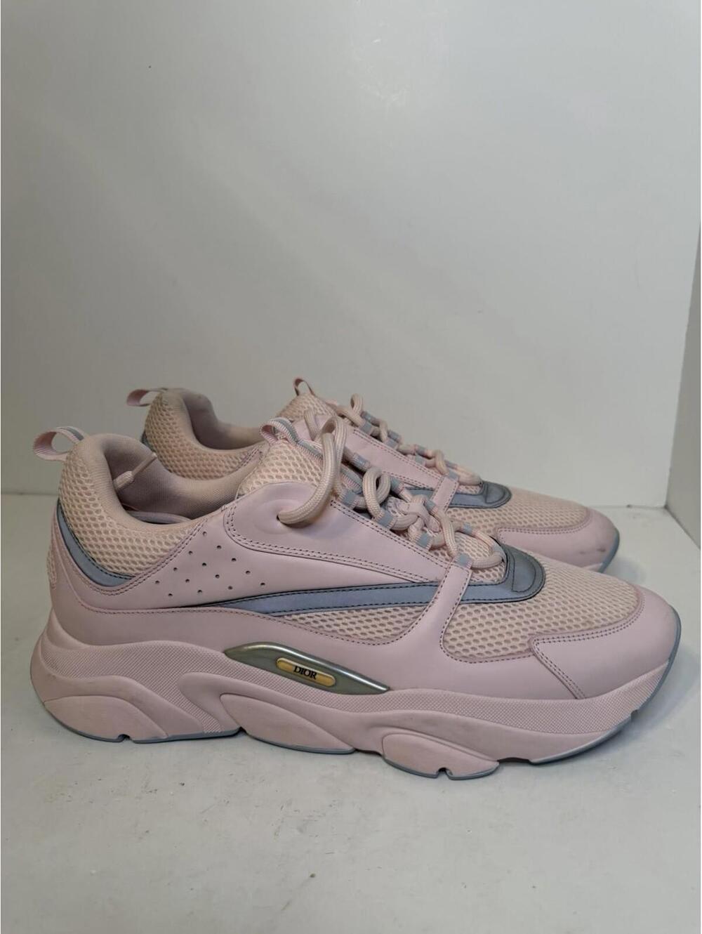 Dior B22 Sneakers Pink Grey EU 51 US 16 New Display No Box